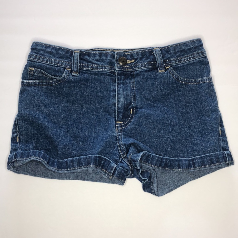 Faded Glory Jean Shorts Size 12 with Hidden Adjustable Elastic Inside
